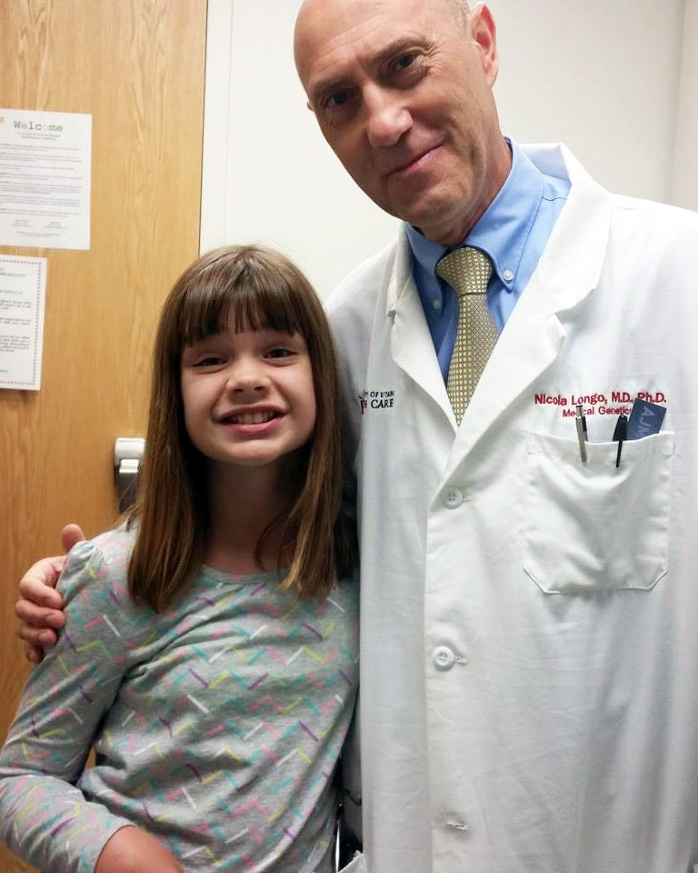 A CCDS patient with a researcher.