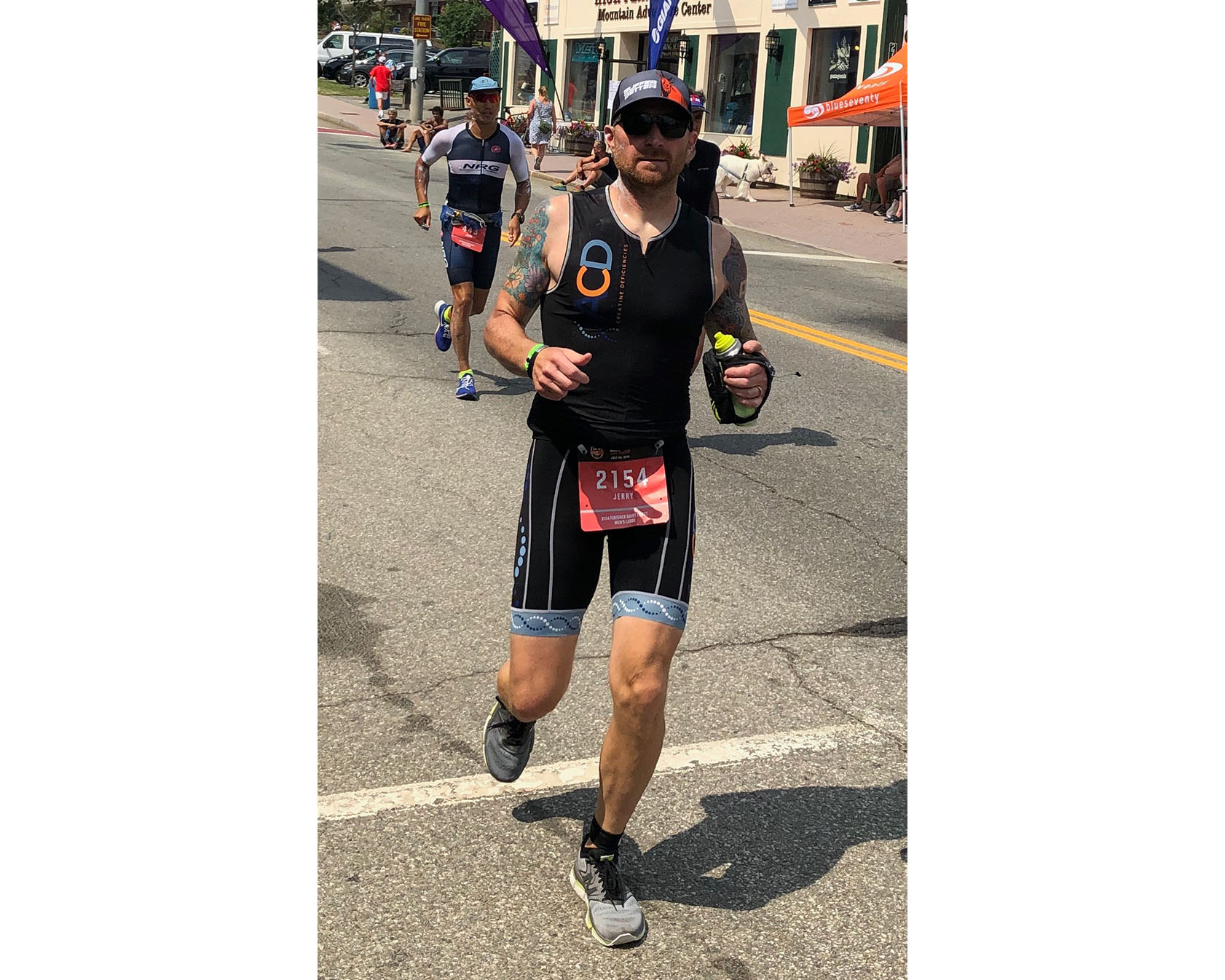 Man running in a race.