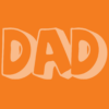 DAD in orange letters